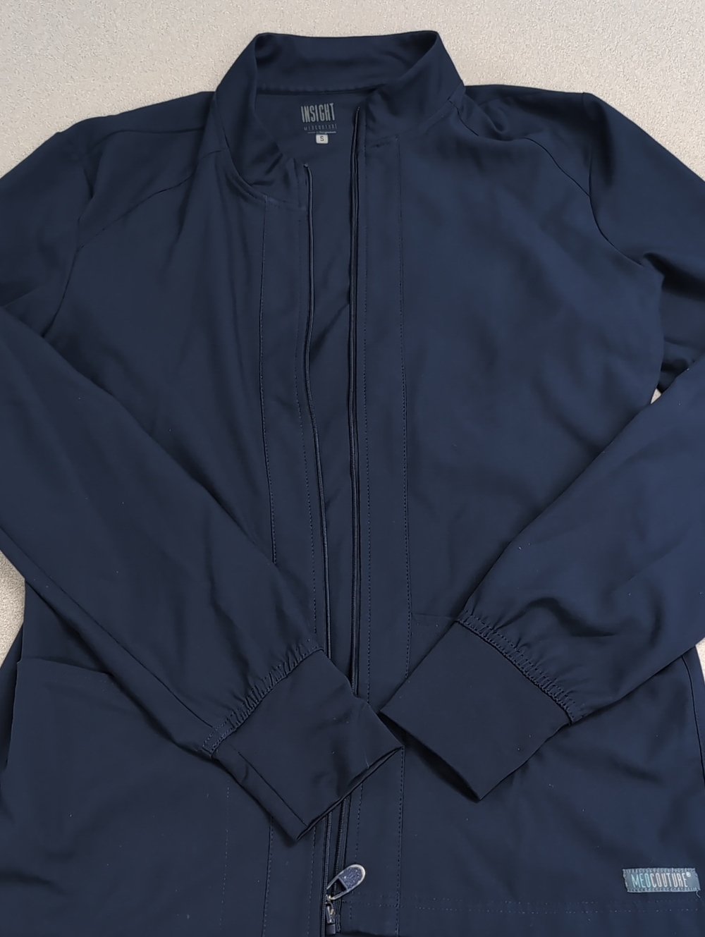 Insight Medcouture Navy Scrub Zip Jacket